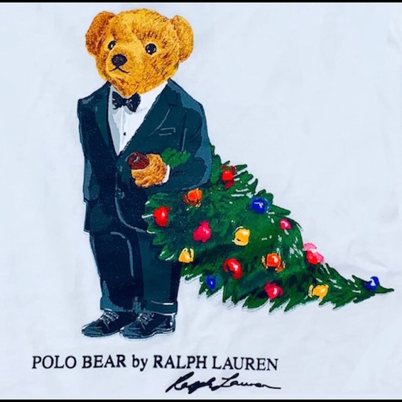 NWT Ralph Lauren Shirt Polo Bear Long Sleeves Tshirt Kids Boys Girls Baby Gift - Picture 2 of 2
